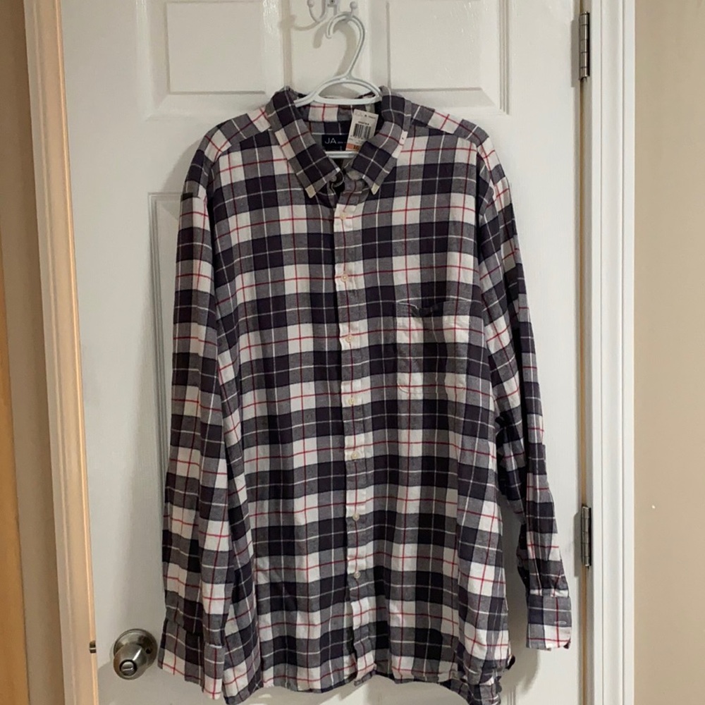 Men’s John Ashford plaid long sleeve shirt
